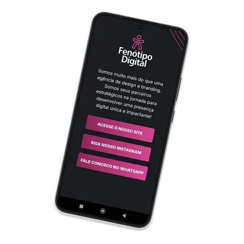 Imagem de celular com biolink personalizada